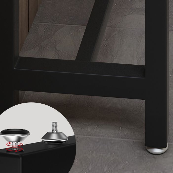 Industrial Metal Counter-height Stool Footrest Low Back Outdoor Counter Bar Stool in Black Clearhalo 'Bar Furniture' 'Bar Stools' 'bar_stools' 'furn' 'furn_bar_stools' 'Furniture' 'Kitchen & Dining Furniture' 1200x1200_796f779f-8051-4d4d-a807-23551c73ad7d