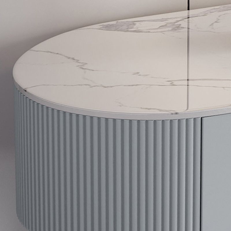 Console TV contemporanea, supporto TV in finto legno con 2 cassetti