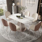 Modern Sintered Stone White Dining Room Set Space-Saving Design Dining Table Furniture Clearhalo 'Dining Room Sets' 'Dining Tables & Seating' 'dining_room_set' 'furn' 'furn_dining_room_set' 'Furniture' 'furniture_dining_room_set' 'Kitchen & Dining Furniture' 'kitchen&dining_furn' 'kitchen' 1200x1200_7972196a-9ca3-4c8d-aa92-9d98f282ca9b