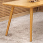 Natural Solid Wood Dining Table Rectangle Dining Table for Dining Room
