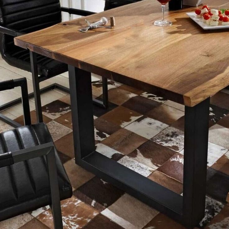 Industrial Brown Rectangle Shape Dining Table Solid Wood Standard Dining Table for Kitchen Clearhalo ' dining_table' 'Dining Tables & Seating' 'Dining Tables' 'furn' 'furn_dining_table' 'Furniture' 'furniture_dining_table' 'Kitchen & Dining Furniture' 'kitchen&dining_furn' 'kitchen' 'kitchen_dining_table' 1200x1200_7973b52b-1382-4acd-b713-d5d4285c1f53