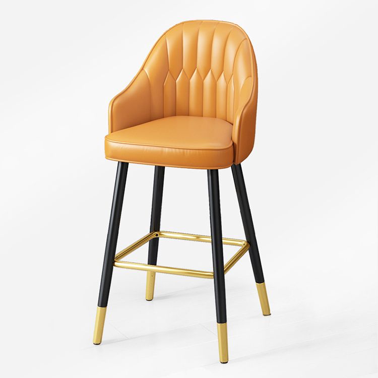 Contemporary Metal Kitchen Dining Room Arm Stool Low Back Bar Stool Clearhalo 'Bar Furniture' 'Bar Stools' 'bar_stools' 'Furniture' 'furniture_bar_stools' 'Kitchen & Dining Furniture' 1200x1200_79743041-9bb3-4653-9055-b9d2c06ce29c