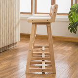 Modern Upholstered Low Back Footrest Bar Stool 29.13'' Rubberwood Stool Clearhalo 'Bar Furniture' 'Bar Stools' 'bar_stools' 'furn' 'furn_bar_stools' 'furniture_bar_stools' 'Kitchen & Dining Furniture' 'kitchen&dining_furn' 'kitchen' 'kitchen_furn' Furniture' 1200x1200_7974bf8f-8507-488b-8363-9d59f6c14617