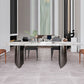 Industrial Style Rectangle Dining Table Sintered Stone Table with Metal Legs for Home Clearhalo 'Dining Tables & Seating' 'Dining Tables' 'dining_table' 'furn' 'furn_dining_table' 'Furniture' 'Kitchen & Dining Furniture' 1200x1200_797515b1-ccaa-4d2e-bb7e-c5f071b9e5d6