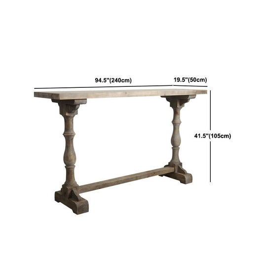 Industrial Rectangle Wooden Bar Table Set 1/2/3/4 Pieces Counter Table with High Stools