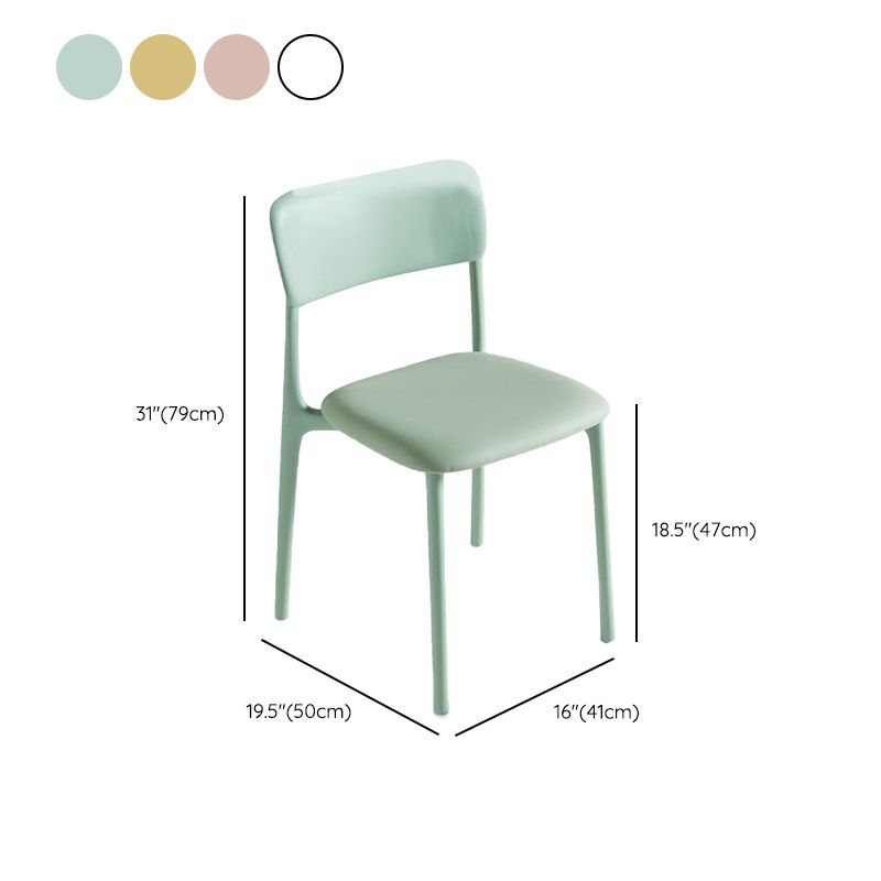 Sedie da pranzo moderne senza braccio sedie da pranzo in plastica aperta per sala da pranzo