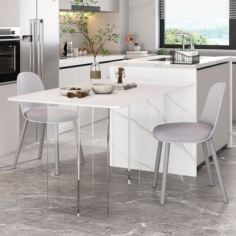 1/2/5/7 piezas Modern sintered Stone Top Cining Base acrílico Juego para el hogar