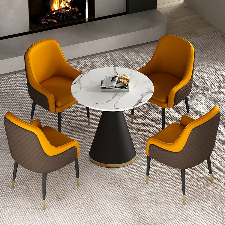1/2/5 Pcs Metal Modern Dining Room Set with Round Table Dinette Set Clearhalo 'Dining Room Sets' 'Dining Tables & Seating' 'dining_room_set' 'furn' 'furn_dining_room_set' 'Furniture' 'furniture_dining_room_set' 'Kitchen & Dining Furniture' 'kitchen&dining_furn' 'kitchen' 1200x1200_797997df-edbe-4fef-be5d-a36344ae7695