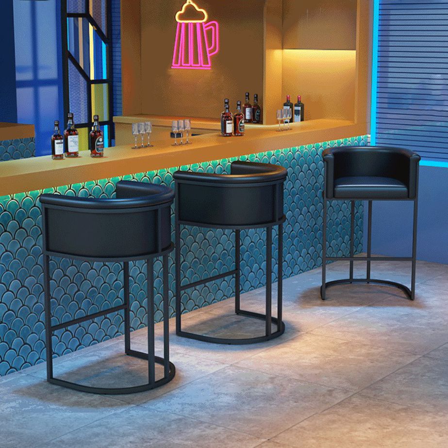 1/2/3 Pieces Industrial Black Bar Table Set Round Bistro Set with Solid Back Stools Clearhalo 'Bar Furniture' 'furn' 'furn_home_bar_bar_sets' 'Furniture' 'Home Bars & Bar Sets' 'home_bar_bar_sets' 'Kitchen & Dining Furniture' 1200x1200_7979caae-3209-4b43-87e0-5d0eb4bef6ad