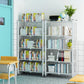 Industrial Folding Etagere Bookshelf Metal Open Bookshelf with Caster Wheels Clearhalo 'Bookcases' 'furn' 'furn_bookcases' 'Furniture' 'furniture_bookcases' 'kitchen' 'kitchen_bookcases' 'Living Room Furniture' 'Office Furniture' 1200x1200_797b1959-c3c4-49d1-b9f2-dae058c9c3dd