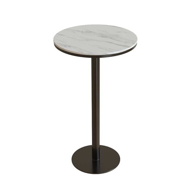 Industrial Metal Bar Table Faux Marble 23.6" Round Top Indoor Bistro Table Clearhalo 'Bar Furniture' 'Bar Tables' 'bar_tables' 'furn' 'furn_bar_tables' 'Furniture' 'furniture_bar_tables' 'Kitchen & Dining Furniture' 'kitchen&dining_furn' 'kitchen' 1200x1200_797d02e8-dd42-462a-ba46-21fd37cbc194