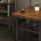 Industrial Dining Table Pine Solid Wood Table with Black Trestle Base for Dining Room Clearhalo ' dining_table' 'Dining Tables & Seating' 'Dining Tables' 'furn' 'furn_dining_table' 'Furniture' 'furniture_dining_table' 'Kitchen & Dining Furniture' 'kitchen&dining_furn' 'kitchen' 'kitchen_dining_table' 1200x1200_797ecb37-520f-4cb3-babb-d48cf462945f