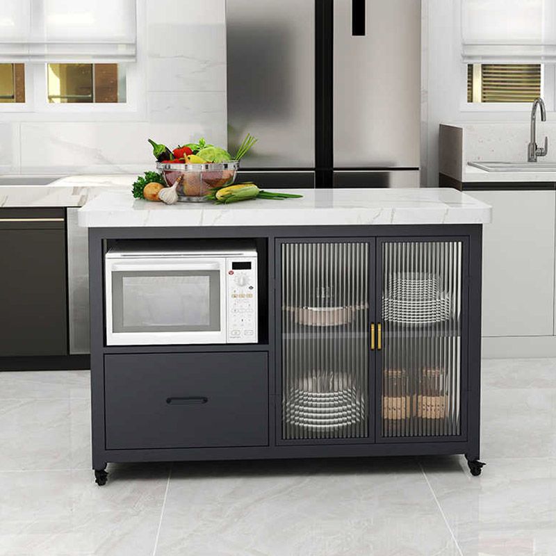 Tavolo da preparazione moderno rettangolare rotolamento della sala da pranzo in cucina