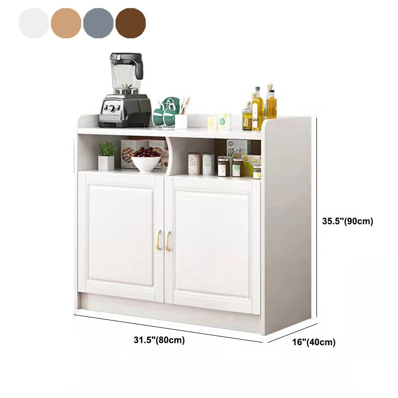 Contemporary Sideboard Rubber Wood Sideboard with Door and Drawer for Dining Room Clearhalo 'buffet_sideboard' 'Buffets & Sideboards' 'furn' 'furn_buffet_sideboard' 'Furniture' 'Kitchen & Dining Furniture' 1200x1200_797ffcee-e6e4-4363-9a2d-328dbfd55a75