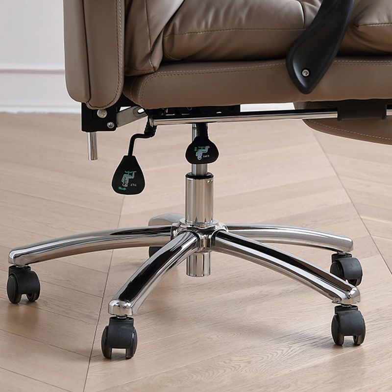Modern Leather Desk Chair Adjustable Seat Height Padded Arms Office Chair with Wheels Clearhalo 'furn' 'furn_office_chair' 'Furniture' 'Office Chairs' 'Office Furniture' 'office_chair' 1200x1200_79807ed1-fec0-43c6-abe1-fc43ac888943