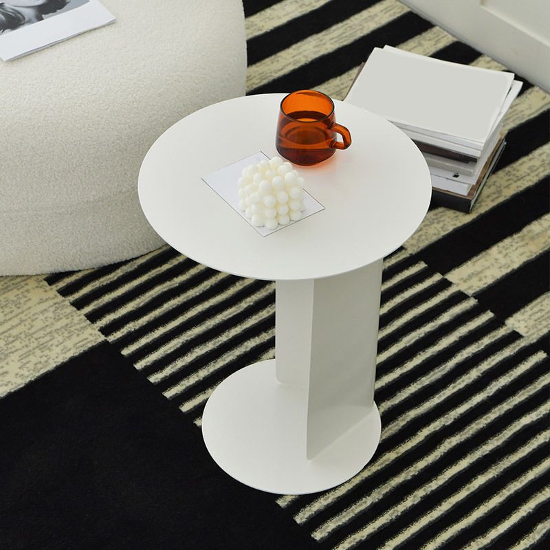 ミッドセンチュリーモダンラウンドサイド表19.68インチ台座エンドテーブル