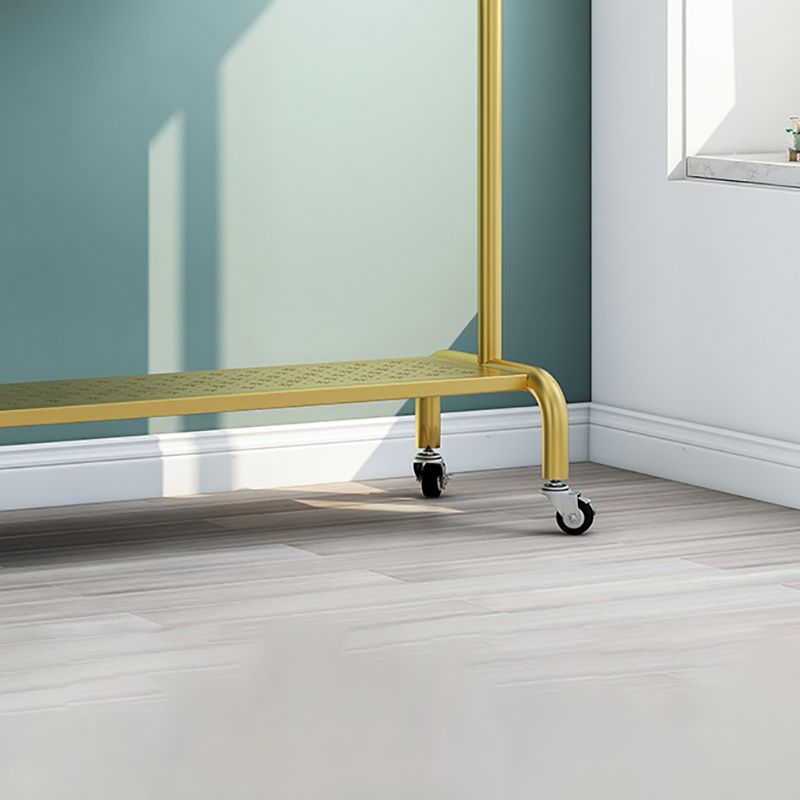 Estante de la rejilla de la capa de glamour estante inferior y 4 ganchos estante de abrigo