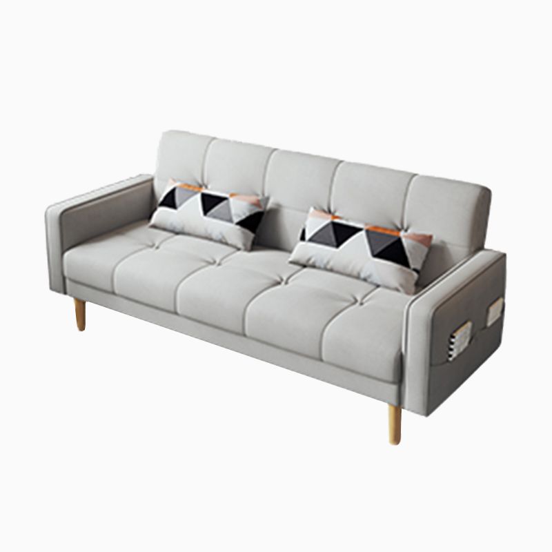 Contemporary Biscuit Back Sofa Bed 22.44"High Square Arm Sofa Bed Clearhalo 'furn' 'furn_sofas' 'Furniture' 'furniture_sofas' 'kitchen' 'kitchen_sofas' 'Living Room Furniture' 'Sofa' 'sofas' 1200x1200_7982a85c-a2d9-43c0-a69b-030527b8c7b4