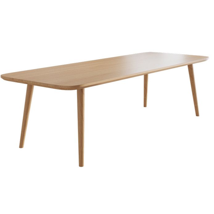 Contemporary Solid Wood Executive Desk Curved Natural Office Desk Clearhalo 'furn' 'furn_office_desk' 'Furniture' 'Office Desks' 'Office Furniture' 'office_desk' 1200x1200_7982bd2d-efbb-4d46-af84-2eb7b59aa006