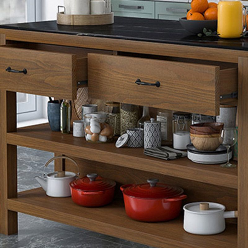 Eetkamer keuken eiland tafel open opslag marmeren prep tafel