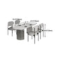 Oval Sintered Stone Dining Table Modern Furniture with Clear Acrylic Double Pedestal Clearhalo 'Dining Tables & Seating' 'Dining Tables' 'dining_table' 'furn' 'furn_dining_table' 'Furniture' 'Kitchen & Dining Furniture' 1200x1200_7983a5d8-a320-4f11-bb64-f87b67442208