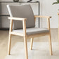 Contemporary Rubberwood Solid Back Arm Chair Matte Finish Wood Dining Chair with Natural Legs Clearhalo ' kitchen&dining_furn' 'Dining Chairs' 'Dining Tables & Seating' 'dining_chair' 'furn' 'furn_dining_chair' 'Furniture' 'furniture_dining_chair' 'Kitchen & Dining Furniture' 'kitchen' 1200x1200_7985f7d8-d985-41b9-811b-2e6b41516188