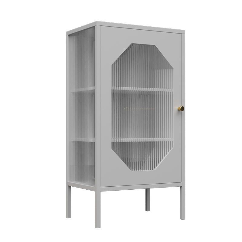 Glam Metal Curio Cabinet Glass Doors Hutch Buffet for Bedroom Clearhalo 'Display & China Cabinets' 'display_china_cabinets' 'furn' 'furn_display_china_cabinets' 'Furniture' 'Kitchen & Dining Furniture' 1200x1200_7989bdd3-6eb9-4583-a5b4-2a0350859a78