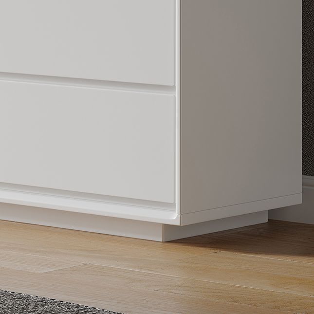 Rangement moderne coffre en bois blanc / gris rangement commode avec tiroirs