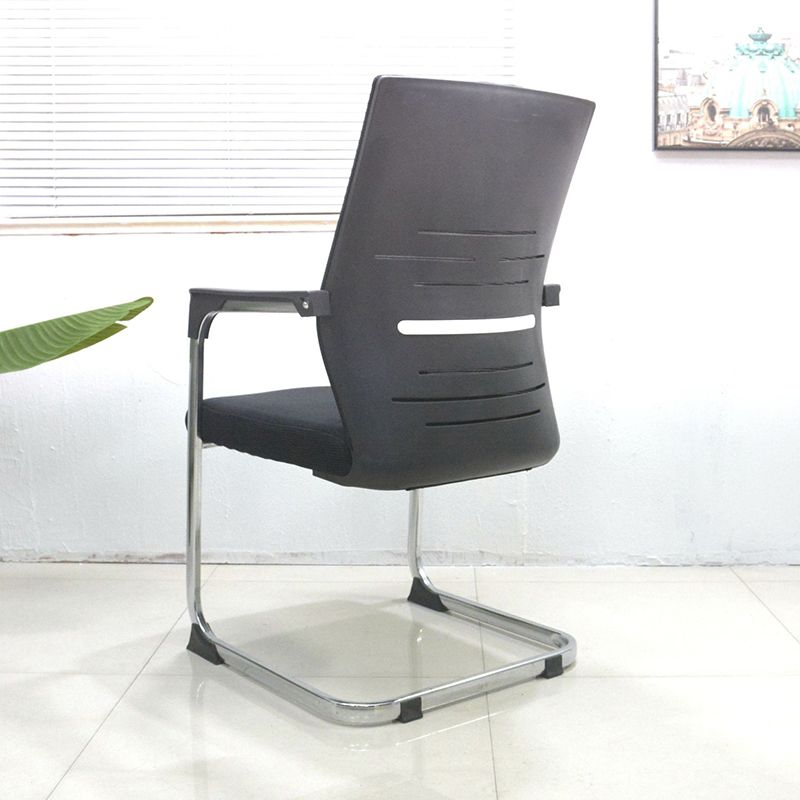Modern Desk Chair Mesh Computer Chair in Black Mid-Back Chair No Wheels Clearhalo 'furn' 'furn_office_chair' 'Furniture' 'Office Chairs' 'Office Furniture' 'office_chair' 1200x1200_798b234b-a040-42ed-9320-f3f084110270
