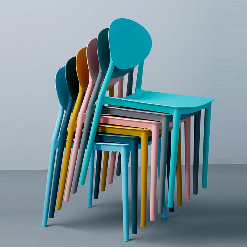 Modern Dining Open Back Chair Dining Armless Side Chairs with Plastic Legs Clearhalo ' kitchen&dining_furn' 'Dining Chairs' 'Dining Tables & Seating' 'dining_chair' 'furn' 'furn_dining_chair' 'Furniture' 'furniture_dining_chair' 'Kitchen & Dining Furniture' 'kitchen' 1200x1200_798b5c3c-2c52-497c-8d3a-bf015f7e66f8