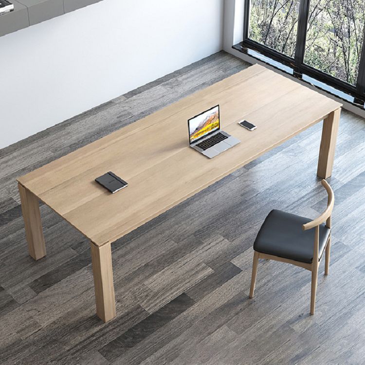 Bureau de bureau rectangulaire en bois massif 29.53 "Tall Parsons Base Writing Desk