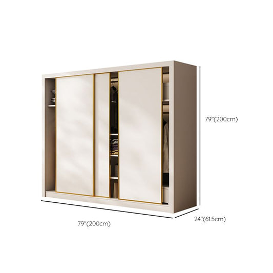 Modern Wardrobe Armoire with Garment Rod Wood Wardrobe Cabinet Clearhalo 'Armoires & Wardrobes' 'armoires_wardrobes' 'Bedroom Furniture' 'furn' 'furn_armoires_wardrobes' 'Furniture' 1200x1200_798c6ab8-89e4-42e1-8f8f-5c773e76baad