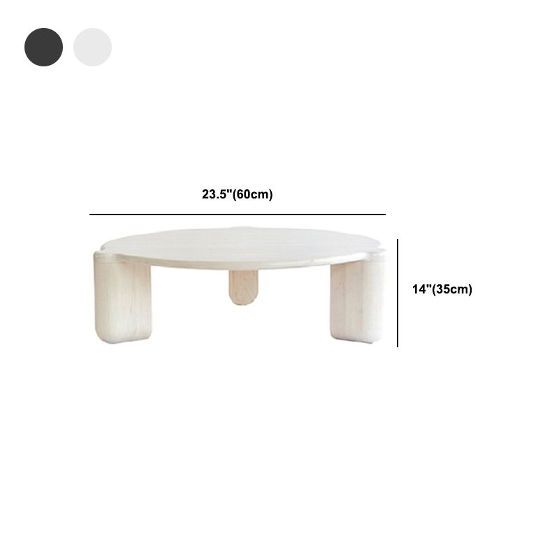 Mesa redonda de madera de estilo moderno con mesa de centro con base de 3 patas