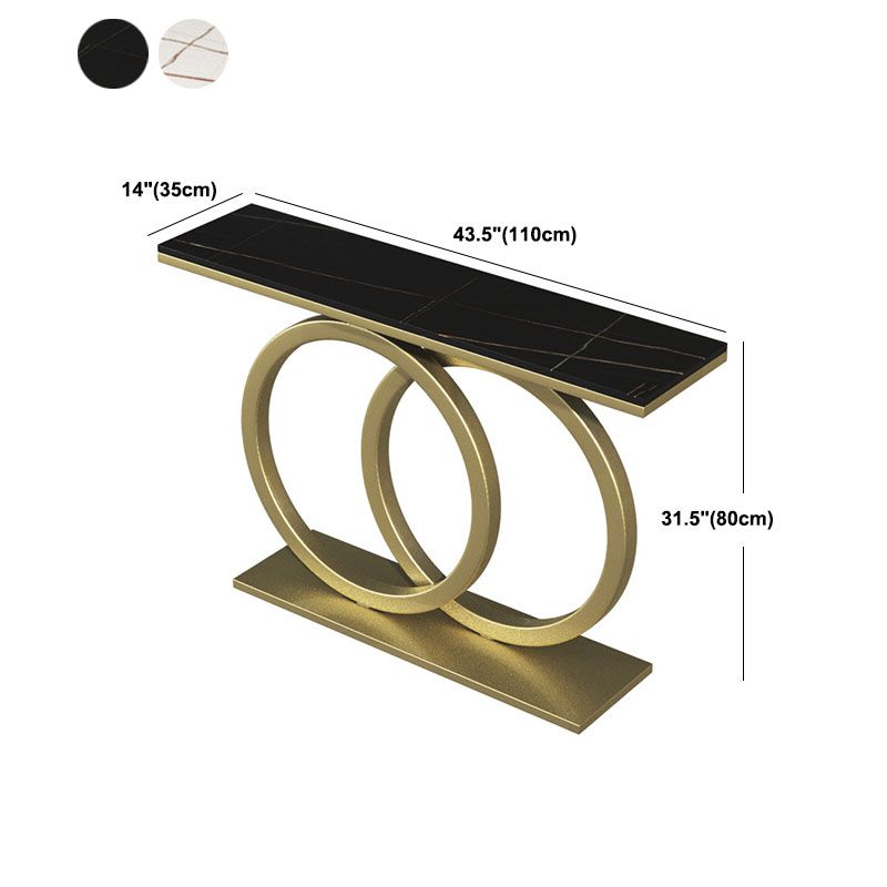 Tavolo da divano console in pietra moderna tavolo da rettangolo di rettangolo per sala