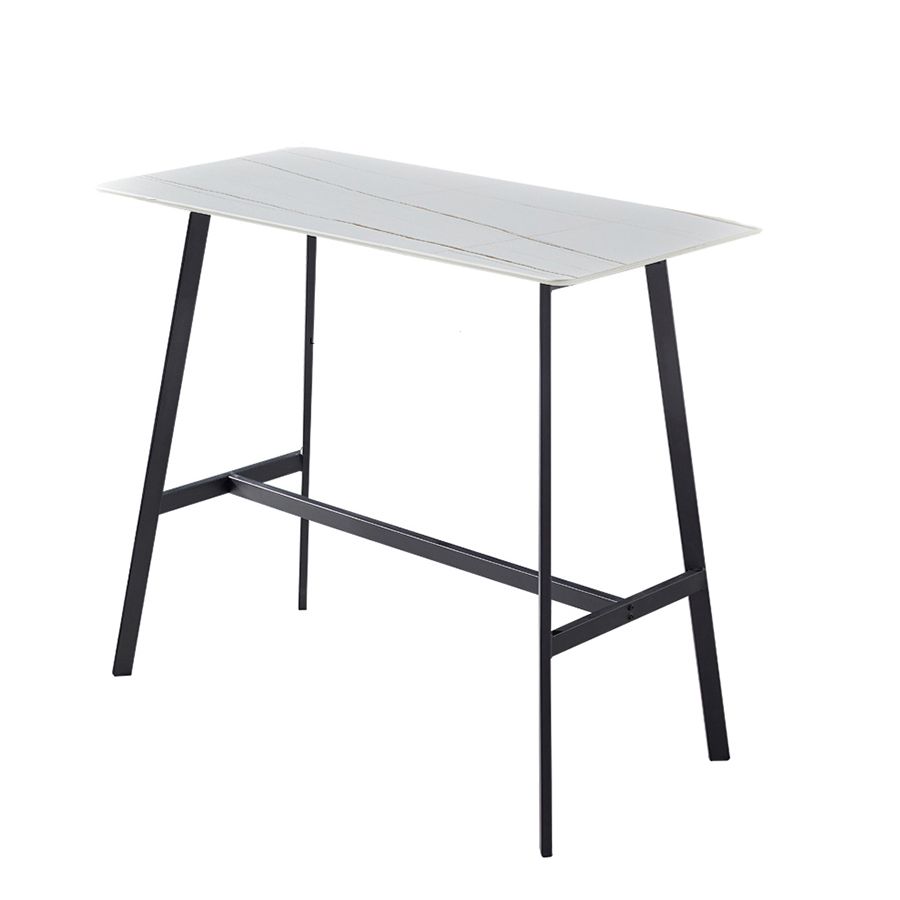 Contemporary Rectangle Bar Counter Table Sintered Stone Dining Table for Restaurant Clearhalo 'Bar Furniture' 'Bar Tables' 'bar_tables' 'furn' 'furn_bar_tables' 'Furniture' 'furniture_bar_tables' 'Kitchen & Dining Furniture' 1200x1200_798ec570-4691-4132-98f6-37c9a5022ff3