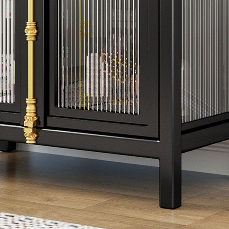 Porte di vetro moderne Curio Curio Armadio in metallo con porte per soggiorno