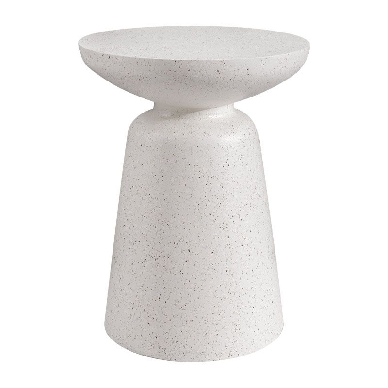 Round White Metal Coffee Table Pedestal 1 Single Cocktail Table Clearhalo 'Coffee & Accent Tables' 'Coffee Tables' 'coffee_tables' 'furn' 'furn_coffee_tables' 'Furniture' 'Living Room Furniture' 1200x1200_7992decf-192b-463d-9ec1-48f46d85ae2f