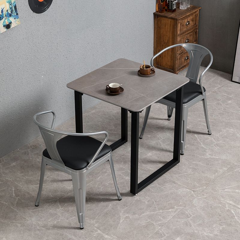 Industrial Style Grey Sintered Stone Dining Table Metallic Base Rectangle and Square Table for Home Clearhalo ' dining_table' 'Dining Tables & Seating' 'Dining Tables' 'furn' 'furn_dining_table' 'Furniture' 'furniture_dining_table' 'Kitchen & Dining Furniture' 'kitchen&dining_furn' 'kitchen' 'kitchen_dining_table' 1200x1200_7993013d-3076-42a3-88df-08bf930d4b64