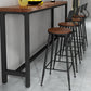 Industrial Low Back Counter & Bar Stool in Black and Brown for Restaurant Clearhalo 'Bar Furniture' 'Bar Stools' 'bar_stools' 'furn' 'furn_bar_stools' 'Furniture' 'Kitchen & Dining Furniture' 1200x1200_799395b1-f2c5-4173-9ea2-8f4fe8ad15e2