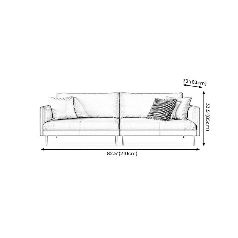 Leather Modern Sofa 33"W Square Arm Loose Back Sofa for Living Room Clearhalo 'furn' 'furn_sofas' 'Furniture' 'furniture_sofas' 'kitchen' 'kitchen_sofas' 'Living Room Furniture' 'Sofa' 'sofas' 1200x1200_7993d770-d99d-4c65-a36a-5b15f3583895