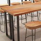 1/4/5/7-teiliges industrielles rechteckiges Kneipentisch-Set aus Holz