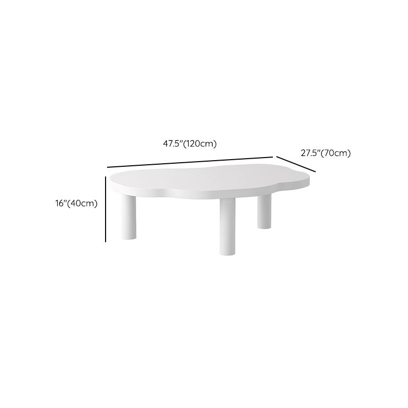 Table basse scandinave en bois massif blanc