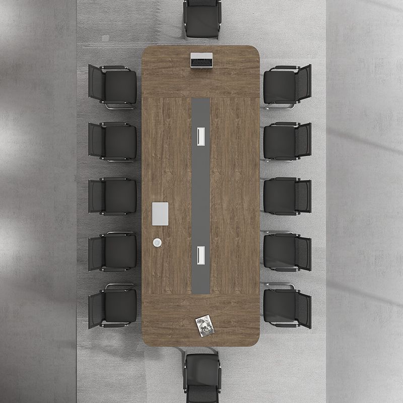 Wooden Curved Writing Desk Industrial Style Cable Management Office Desk Clearhalo 'furn' 'furn_office_desk' 'Furniture' 'Office Desks' 'Office Furniture' 'office_desk' 1200x1200_7996c5cd-efea-4989-8b9f-f92782ff1dc0