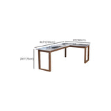 Modern Stone Writing Desk Corner 29.53-inch Tall Office Desk with Sled Base Clearhalo 'furn' 'furn_office_desk' 'Furniture' 'Office Desks' 'Office Furniture' 'office_desk' 1200x1200_7997c1c5-a1e8-4d53-8188-7afde041bb66