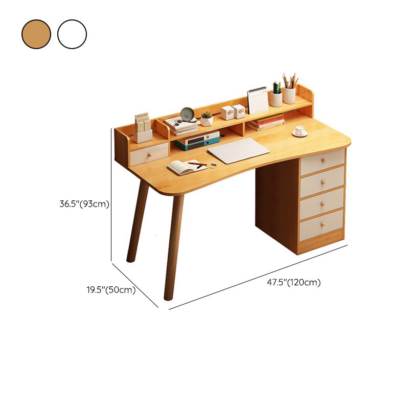 Manufacture Wood Writing Desk 19.69-inch Wide Writing Desk with Drawers Clearhalo 'furn' 'furn_office_desk' 'Furniture' 'Office Desks' 'Office Furniture' 'office_desk' 1200x1200_79997893-fd22-40a0-ab15-a591470bb1e3