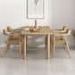 Eigentijdse vaste houten eettafel natuurlijke rechthoektafel met 4 poten