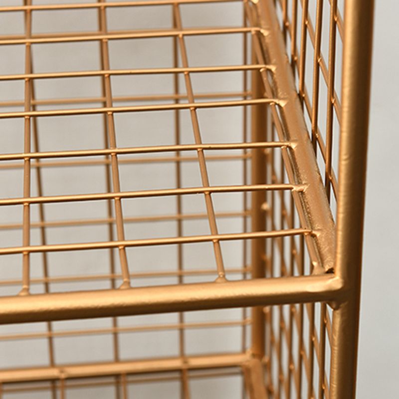 Light Luxury Metal Bookshelf Closed Back Shelf Bookcase with Legs