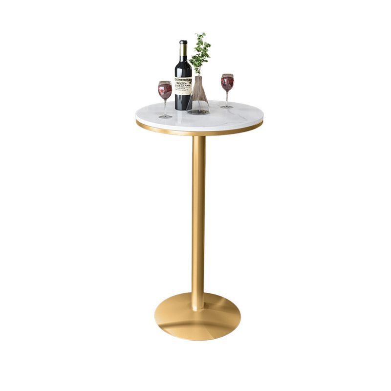 Metal Contemporary Pub Table Set 1/2/3/4 Pieces Bar Set with Upholstered Stools