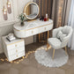 Glam Wood Vanity Dressing Table with Drawers in White Dressing Table Clearhalo 'Bedroom Furniture' 'furn' 'furn_makeup_vanities' 'Furniture' 'Makeup Vanities' 'makeup_vanities' 1200x1200_799bce4b-d244-4f6c-b7c4-329b13539e07
