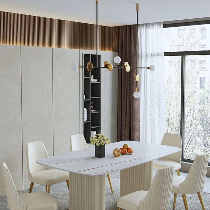 1/2/5/7 Pieces Dining Set Glam Style Rectangle Sintered Stone Dining Table Set Clearhalo 'Dining Room Sets' 'Dining Tables & Seating' 'dining_room_set' 'furn' 'furn_dining_room_set' 'Furniture' 'furniture_dining_room_set' 'Kitchen & Dining Furniture' 'kitchen&dining_furn' 'kitchen' 1200x1200_799bdb48-f71e-435e-bd24-ff6d35f7230b